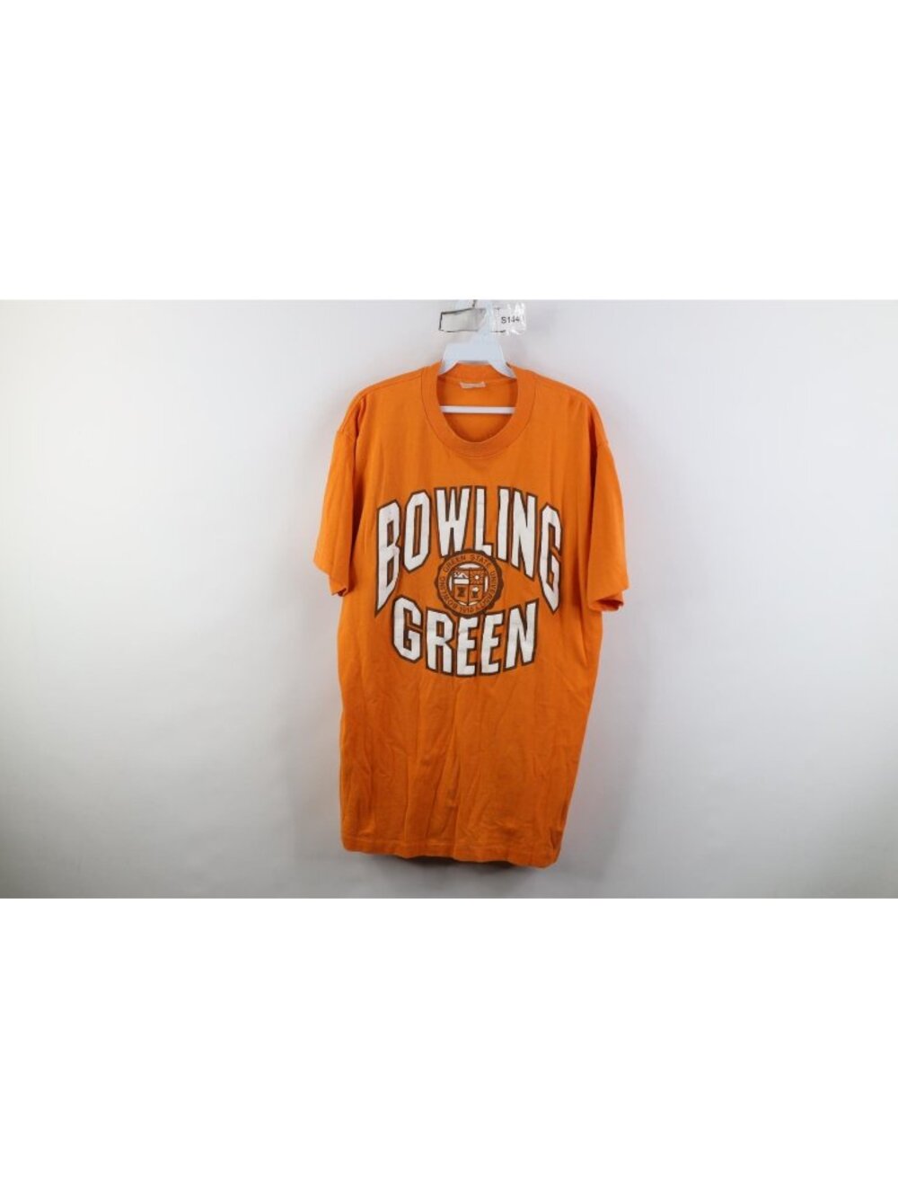 Vintage 90s Mens XL Spell Out Bowling Green State University T-Shirt Orange USA